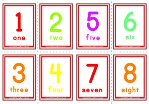 Number Flashcards - Classic Numbers