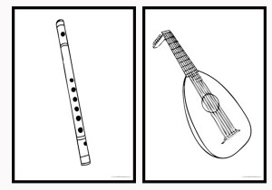 Musical Instruments Colouring Pages