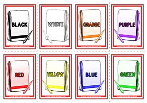 Colour Words Flashcards - Notepad