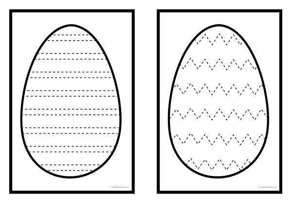 Easter Egg Tracing Lines