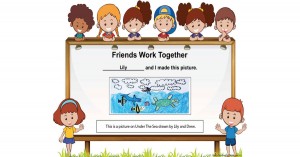 Friends Work Together Template