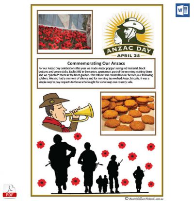 ANZAC Day Template and 25% Discount