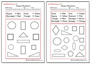 Colour Shapes using the Colours Guide