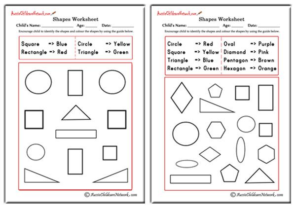 Colour Shapes using the Colours Guide