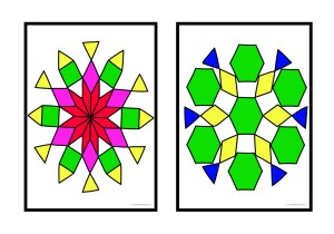 Snowflake Pattern Blocks Mats