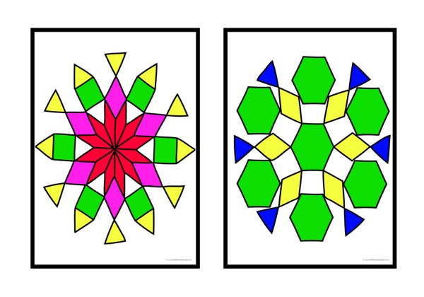 Snowflake Pattern Blocks Mats