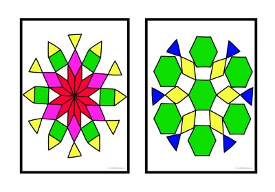 Snowflake Pattern Blocks Mats