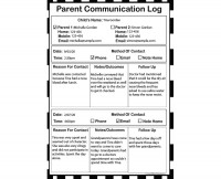 Parent Communication Log