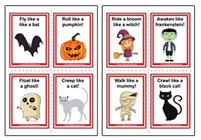 Halloween Gross Motor Movement Cards