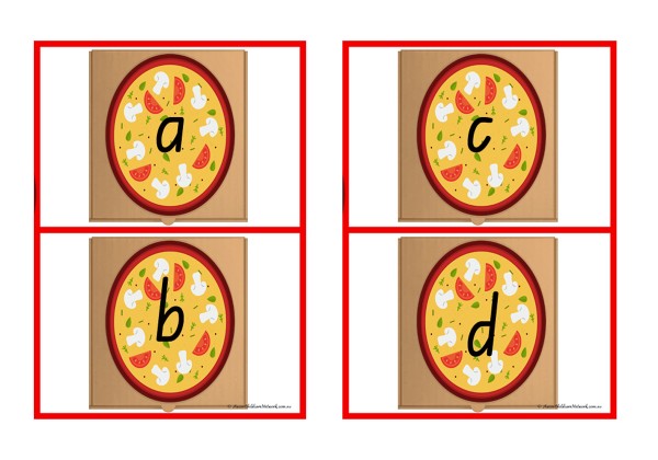 Pizza In A Box Letter Matching