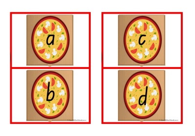 Pizza In A Box Letter Matching