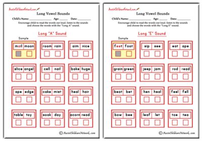 Choose the Long Vowel Sound