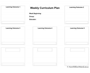 Weekly Curriculum Plan