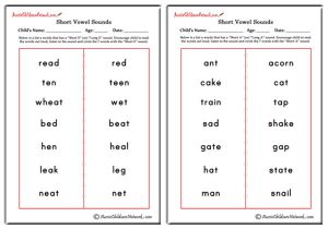 Circle Words with Short Vowel Sounds