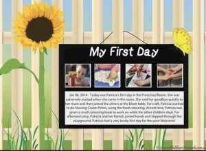 My First Day Sunflower Template - MS Word Now Available