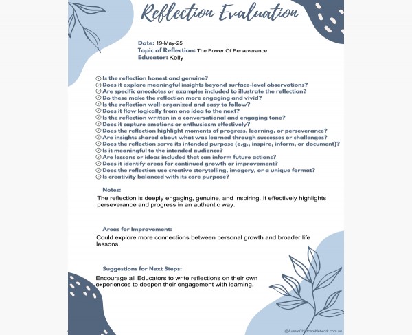Reflection Evaluation