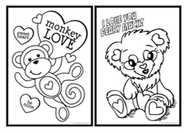 Valentine&#039;s Day Colouring Pages