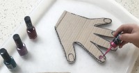 Cardboard Nail Painting