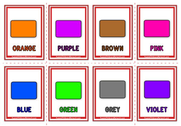 Colour Words Flashcards - Classic