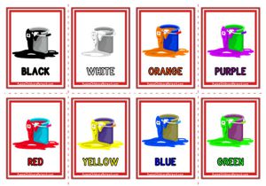 Colours Flashcards - Paint Buckets