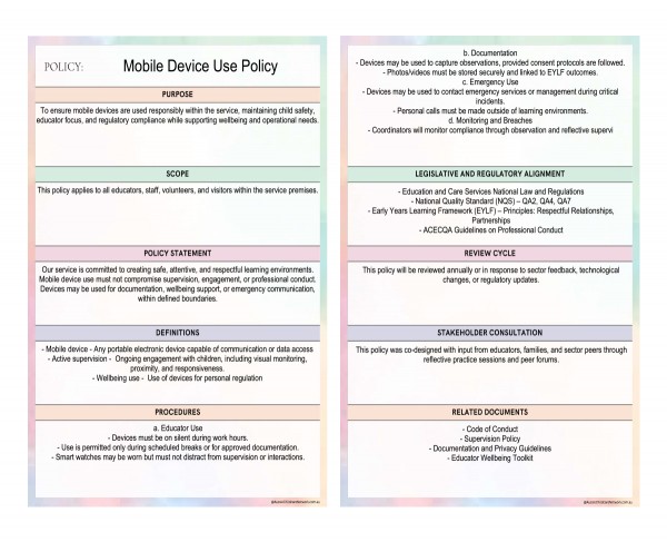 Policy Outline