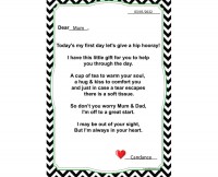 First Day Gift Letter