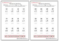 Double Digit Multiplication Worksheets