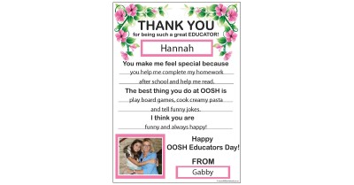 Thankyou OOSH Educator Template