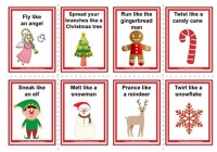 Christmas Gross Motor Movement Cards