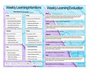Weekly Learning Intentions