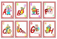 Alphabet Flashcards - Clowns Letters