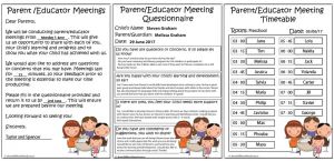 Parent and Educator Meeting Templates