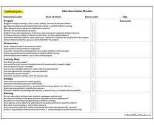 Educational Leader Checklist