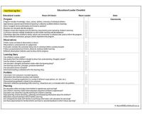 Educational Leader Checklist