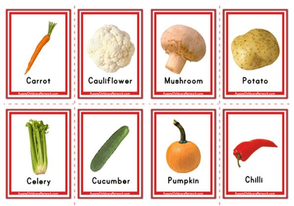 Vegetable Flashcards - Aussie Childcare Network