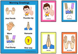 Non Contact Morning Greeting Posters