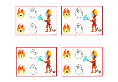 Firefighter Alphabet Match