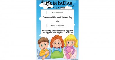 Free National Pyjama Day Certificate