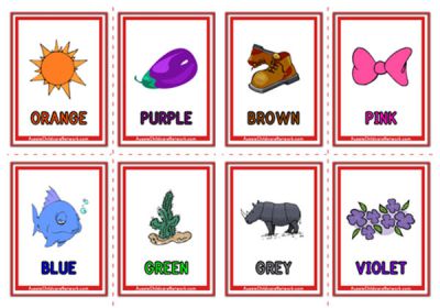 Colour Objects Flashcards - Objects - Aussie Childcare Network