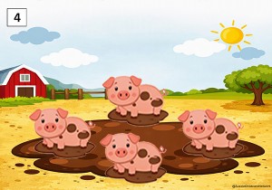 Pigs In Mud Counting 1 to 10