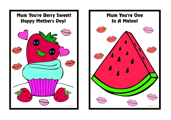 Mother&#039;s Day Colouring Pages, Mother&#039;s Day Cards