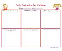 Daily Evaluation For Children