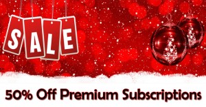 2 Days Only - 50% Off Premium Subscriptions Christmas FLASH SALE!