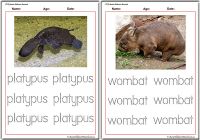 Tracing Words - Australian Animals