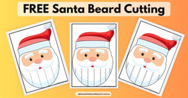 Free Santa Beard Cutting: A Festive Fine Motor Activity for Early Learners