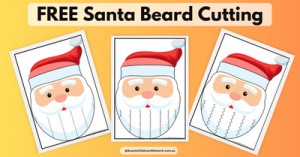 Free Santa Beard Cutting: A Festive Fine Motor Activity for Early Learners
