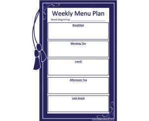 Weekly Menu Plan