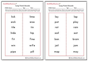 Circle Words with Long Vowel Sounds