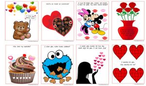 Valentines Day Cut and Paste Worksheets