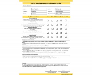 Cert 3 Qualified Performance Review